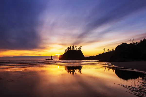 Côte Pacifique Pittoresque Rigoureuse Dans Parc National Olympique Washington États — Photo