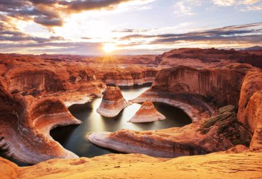 Powell Gölü Yansıma Kanyon, Abd. Seyahat arka planı.
