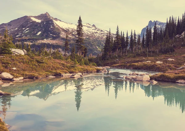 Lago Serenidad Las Montañas Temporada Verano Hermosos Paisajes Naturales — Foto de Stock