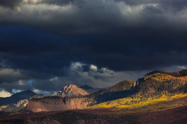 Kolorowa Żółta Jesień Kolorado Stany Zjednoczone Sezon Jesienny — Zdjęcie stockowe