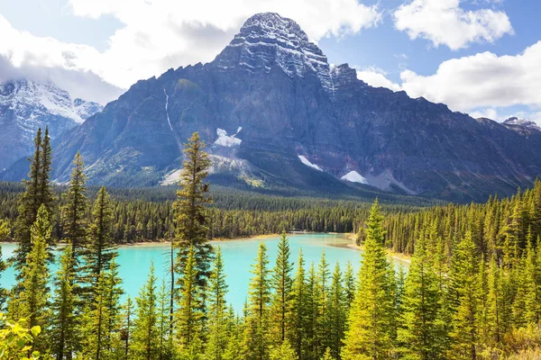 夏季加拿大落基山脉的风景如画的山景 — 图库照片