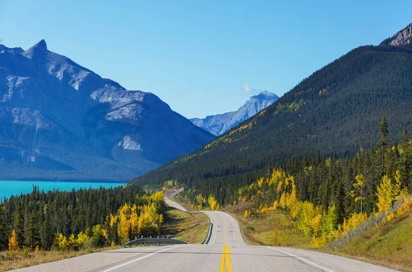 Hermosa Temporada Otoño Las Montañas Canadienses Fondo Caída —  Fotos de Stock