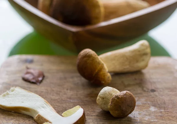 Funghi Commestibili Cucina Nella Stagione Autunnale — Foto Stock