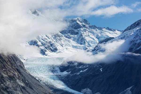 Vista Del Majestuoso Aoraki Mount Cook Fron Lake Matheson Nueva — Foto de Stock