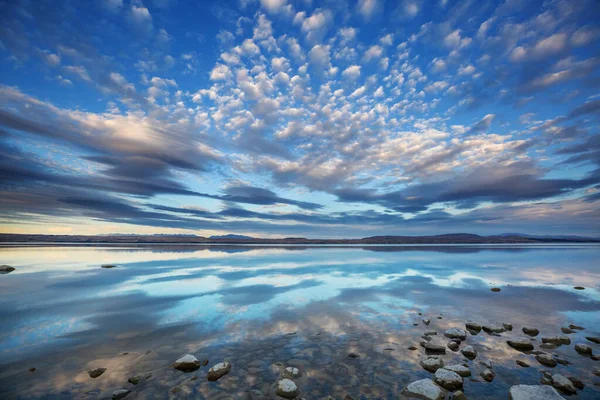 Amazing Natural Landscapes New Zealand Mountains Lake Sunset — Stock Photo, Image