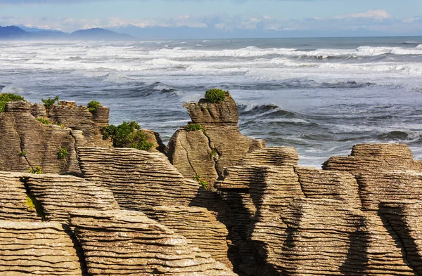 Punakaki Pancake Rocks Paparoa National Park Westküste Südinsel Neuseeland Schöne — Stockfoto