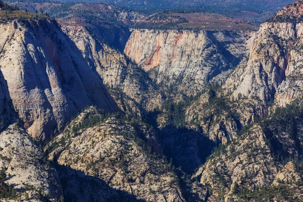 Zion Ulusal Parkı Güzel Sönük Doğal Manzaralar Gün Batımında Zion — Stok fotoğraf