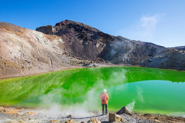 Fantastiska Emerald Sjöar Tongariro Crossing Spår Tongariro National Park Nya — Stockfoto