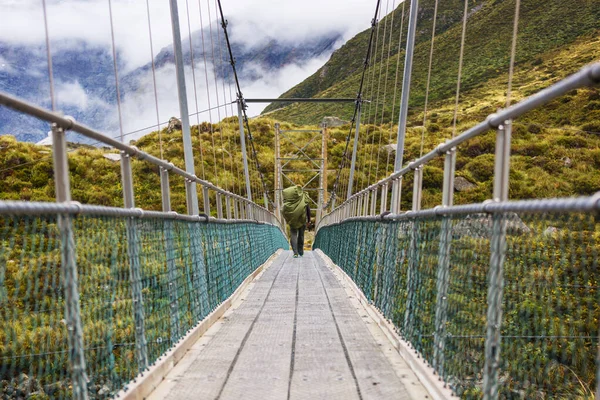 Wandelen Kamperen Nieuw Zeeland Reis Avontuurconcept — Stockfoto