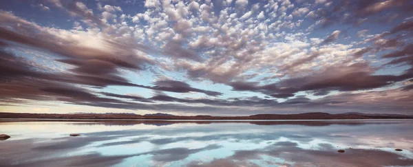 Amazing Natural Landscapes New Zealand Mountains Lake Sunset — Stock Photo, Image