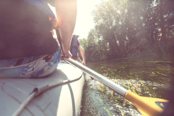 Rafting Takımı Yaz Ekstrem Sporları — Stok fotoğraf