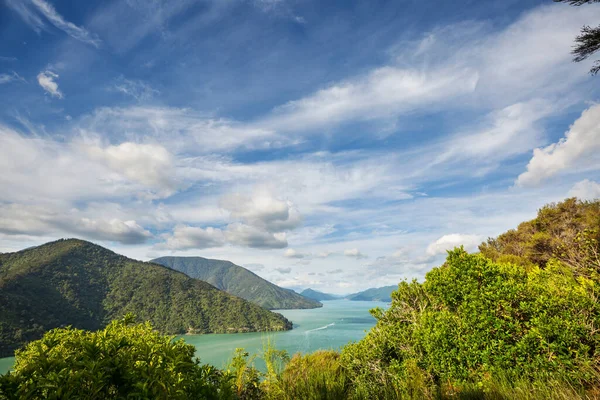 Vakker Solnedgang Ocean Beach New Zealand Inspirerende Naturlig Bakgrunn Reisebakgrunn – stockfoto