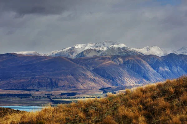 Cook Dağı Ulusal Parkı Güney Adası Yeni Zelanda Güzel Doğal — Stok fotoğraf