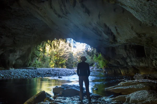Neobvyklé Jeskynní Krajiny Novém Zélandu — Stock fotografie
