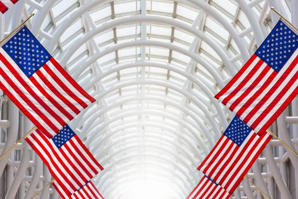 Bandeiras Americanas Decorações Bom Para Conceito Nacional — Fotografia de Stock