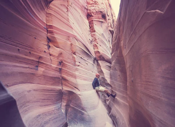 Ranura Cañón Grand Staircase Escalante National Park Utah Formaciones Inusuales — Foto de Stock