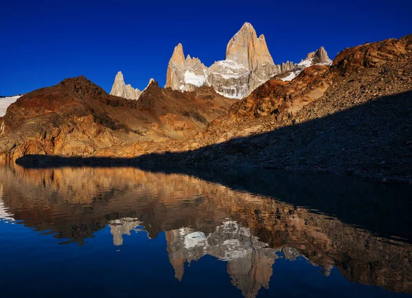 Famous Cerro Fitz Roy One Most Beautiful Hard Accent Rocky Royalty Free Stock Photos