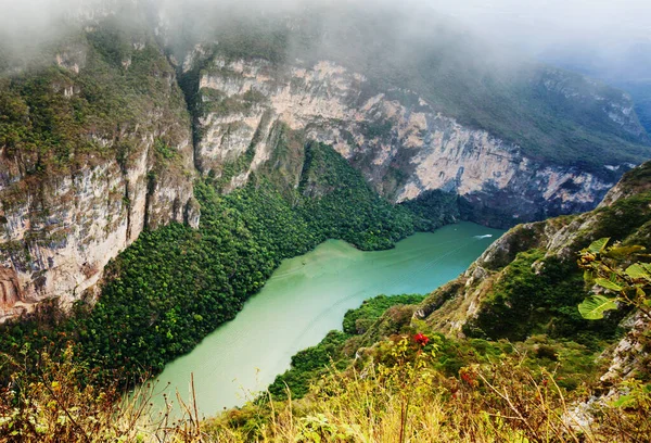 Vista Desde Arriba Del Cañón Sumidero Chiapas México — Foto de Stock