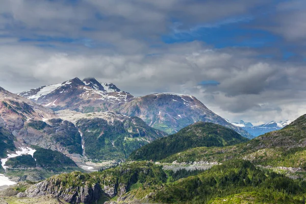 Munții Pitorești Din Alaska Vara Masivele Acoperite Zăpadă Ghețarii Vârfurile — Fotografie, imagine de stoc