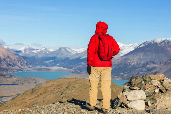 Wanderung Patagonischen Gebirge Argentinien — Stockfoto