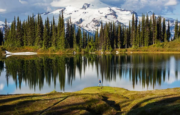 Imagem Lago Glacier Peak Washington Eua — Fotografia de Stock