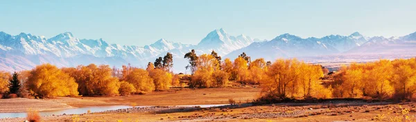 Temporada Otoño Las Montañas Nueva Zelanda — Foto de Stock