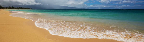 Increíble Playa Hawaiana Ola Océano Atardecer Amanecer Con Surfista Ola —  Fotos de Stock