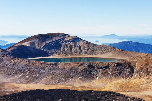 Paesaggi Naturali Incredibili Nuova Zelanda Montagne Lago Tramonto — Foto Stock