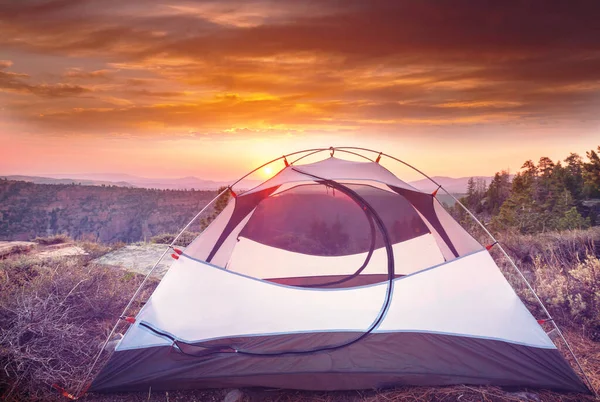 Tenda Escursionistica Montagna Baker Recreation Area Washington Usa — Foto Stock