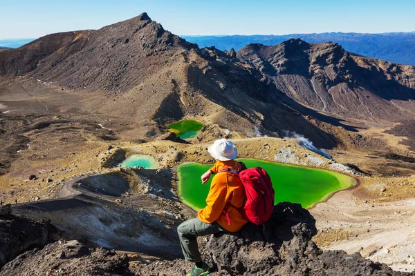 Tongariro Geçidi Ndeki Alışılmadık Volkanik Manzaralar Tongariro Ulusal Parkı Yeni — Stok fotoğraf