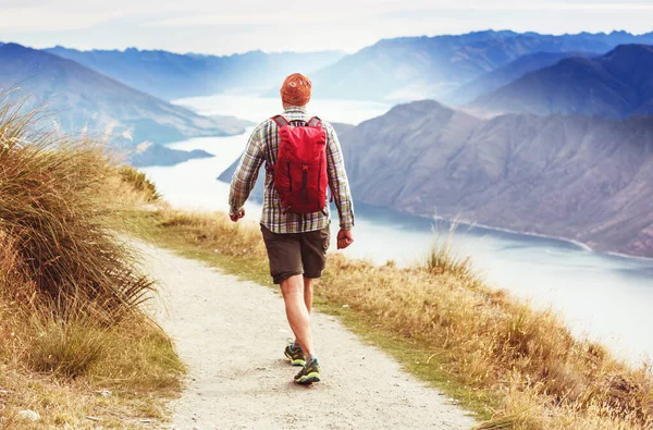 Escursioni Roys Peak Nuova Zelanda Lago Wanaka — Foto Stock