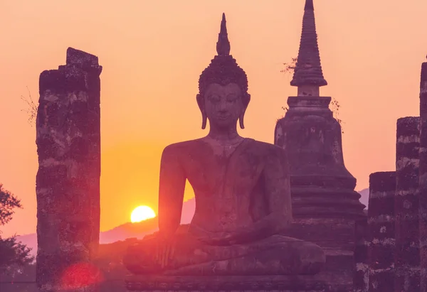 Budist Tapınağındaki Budist Heykeli — Stok fotoğraf