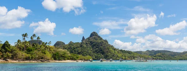 Úžasný Malebný Výhled Záliv Horské Ostrovy Palawan Filipíny Dovolená Klidu — Stock fotografie