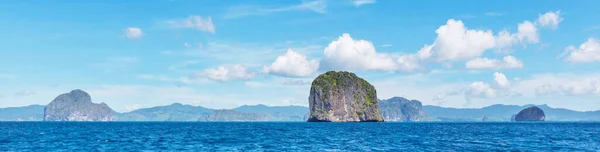 Incroyable Vue Panoramique Sur Baie Mer Les Îles Montagne Palawan — Photo