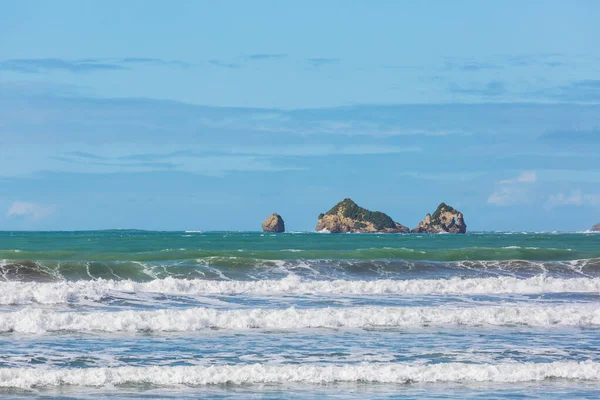 Ocean Beach Yeni Zelanda Güzel Manzaralar Var Lham Verici Doğal — Stok fotoğraf