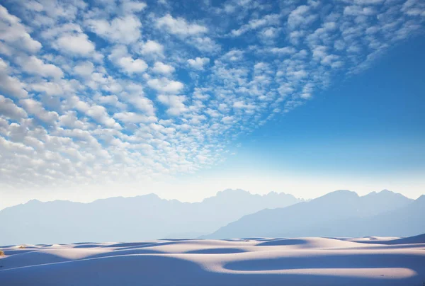 Ovanliga Vita Sanddyner Vid White Sands National Monument New Mexico — Stockfoto