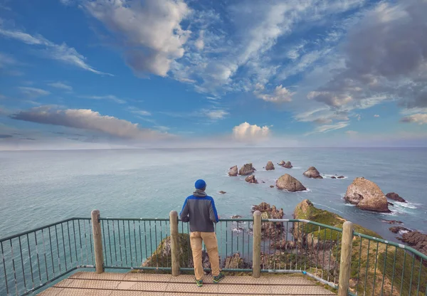 Beaux Paysages Plage Océan Nouvelle Zélande Inspirant Fond Naturel Voyage — Photo