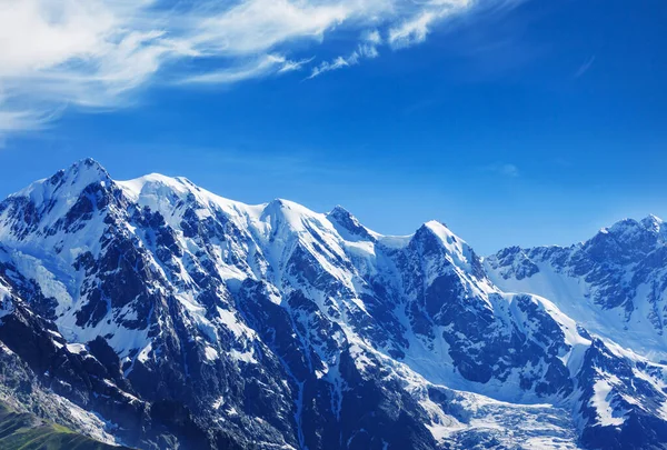 Высокие Горы Кавказа Сванетия Георгия Стена Безенги — стоковое фото