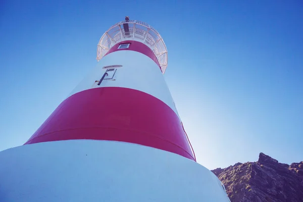 Leuchtturm Der Pazifikküste Neuseelands — Stockfoto