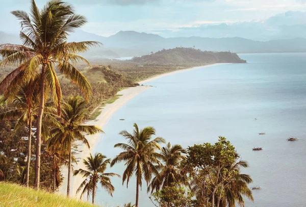 Prachtig Uitzicht Zee Baai Bergeilanden Palawan Filippijnen Vakantie Sereniteit Prachtige — Stockfoto