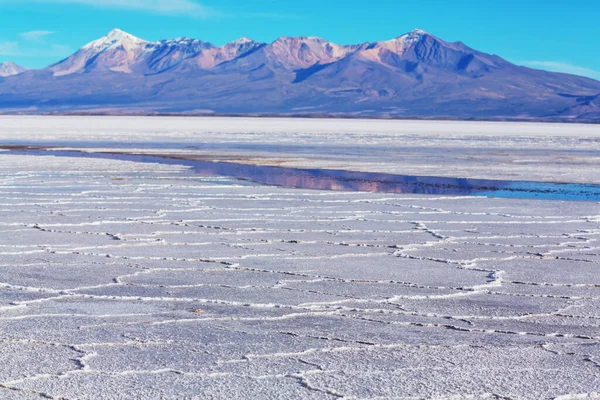Salar Uyuni Bolivia Största Saltlägenhet Världen Ovanlig Landskap Natur — Stockfoto