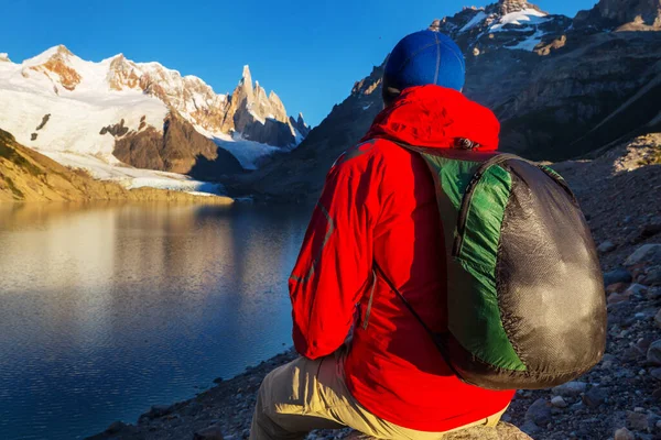 Caminata Las Montañas Patagónicas Argentina —  Fotos de Stock