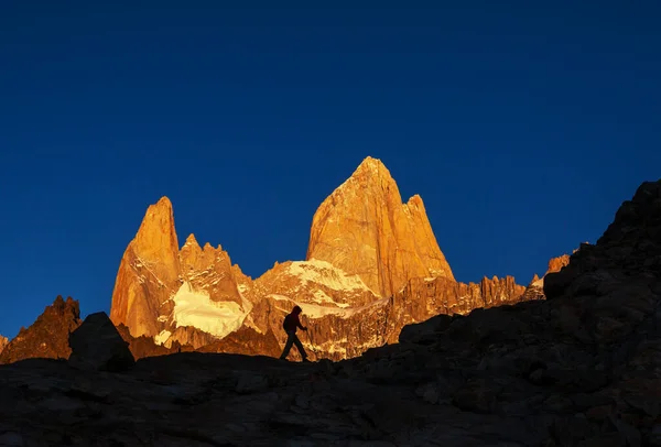 Randonnée Dans Les Montagnes Patagonie Argentine — Photo