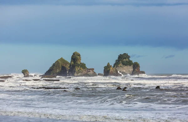 Det Vakkert Landskap Ocean Beach New Zealand Inspirerende Naturlig Bakgrunn – stockfoto