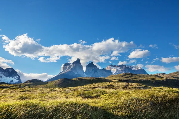 Piękne Górskie Krajobrazy Parku Narodowym Torres Del Paine Chile Światowej — Zdjęcie stockowe