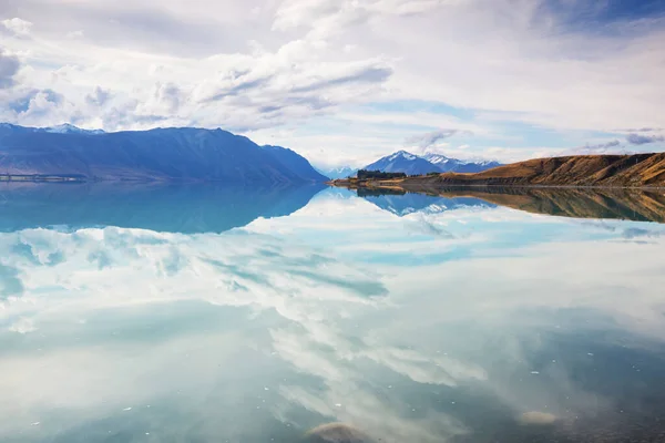 뉴질랜드의 놀라운 풍경입니다 호숫가 — 스톡 사진