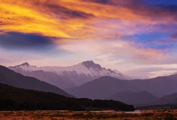 Piękne Naturalne Krajobrazy Parku Narodowym Mount Cook Wyspa Południowa Nowa — Zdjęcie stockowe