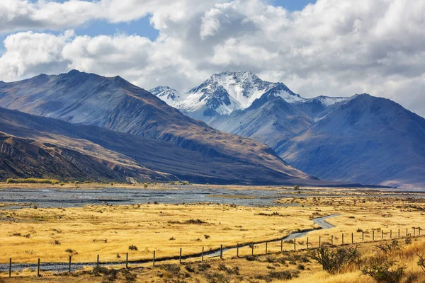 Gyönyörű Természeti Tájak Mount Cook Nemzeti Parkban South Island Zéland — Stock Fotó