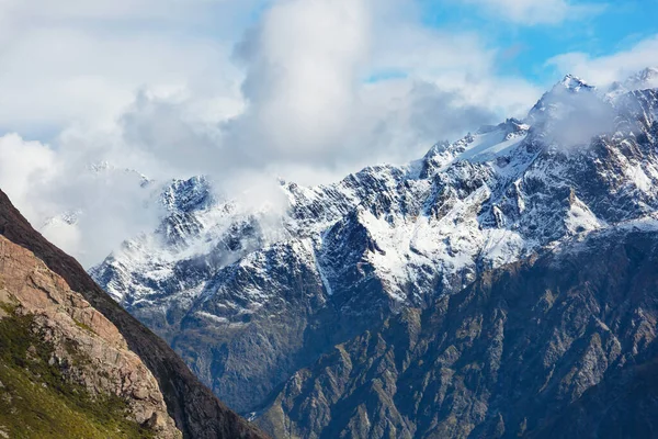 Cook Dağı Ulusal Parkı Güney Adası Yeni Zelanda Güzel Doğal — Stok fotoğraf