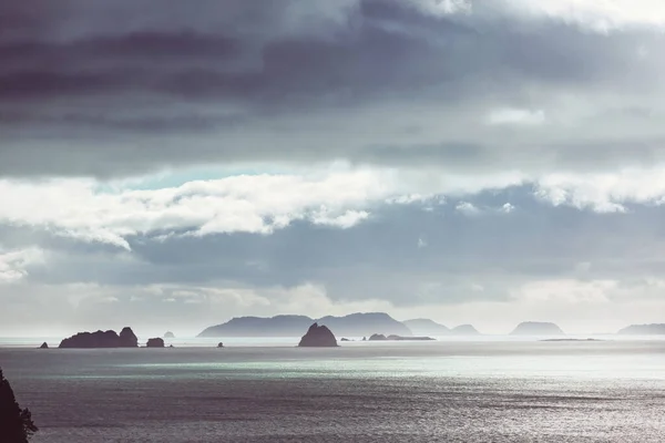 Ocean Beach Yeni Zelanda Güzel Manzaralar Var Lham Verici Doğal — Stok fotoğraf